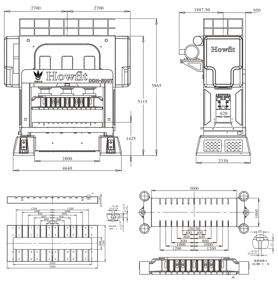 500噸高速沖床結(jié)構(gòu)圖